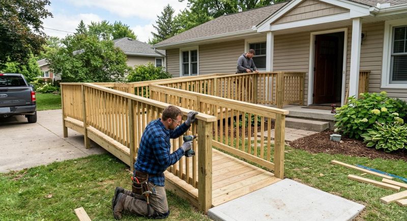 Handicap Ramp Construction in Conroe, TX