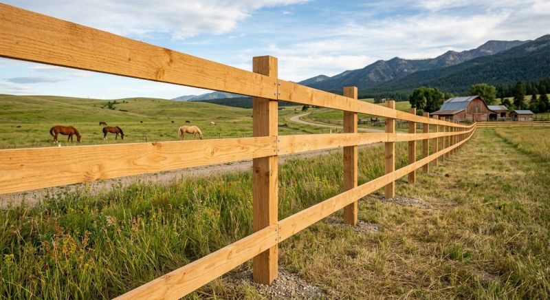 Rail Fence Installation in Pearland, TX