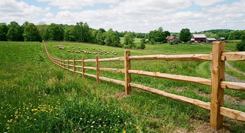Wooden Farm Fence Installation in Sacramento, CA